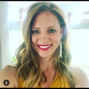 Stella & Dot White Tassel Earrings